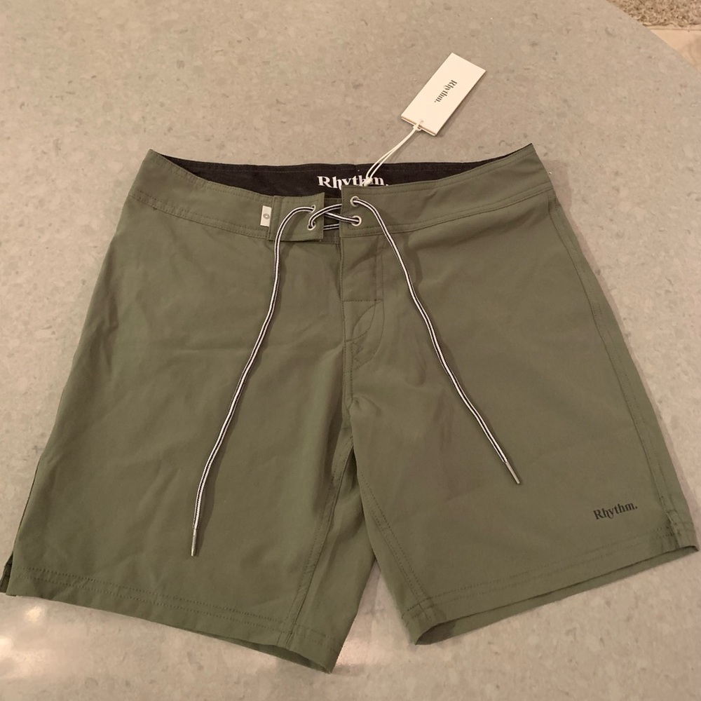 Rhythm boardshort - Classic Stretch Trunk Olive (size 30)